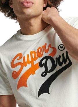 Camiseta Superdry Vintage Interest Blanca Hombre