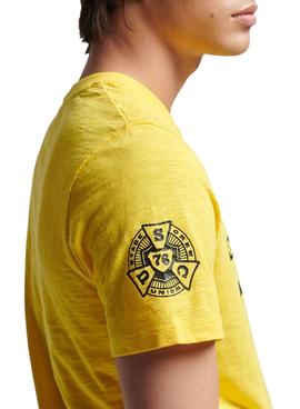 Camiseta Superdry Vintage Merch Amarilla Hombre