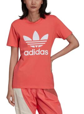 Camiseta Adidas Trefoil Classics Rosa para Mujer