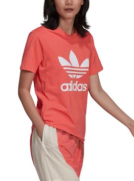 Camiseta Adidas Trefoil Classics Rosa para Mujer