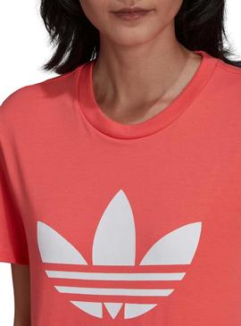 Camiseta Adidas Trefoil Classics Rosa para Mujer