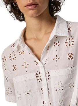 Mono Jeans Linda Calado Blanco para Mujer