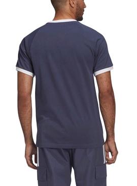 Camiseta Adidas 3 Bandas Marino para Hombre