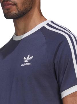 Camiseta Adidas 3 Bandas Marino para Hombre