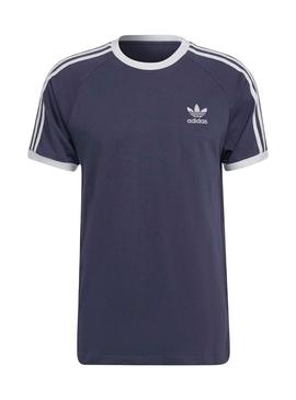 Camiseta Adidas 3 Bandas Marino para Hombre