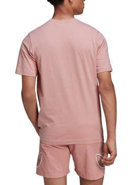 Camiseta Adidas Outline Logo Rosa para Hombre