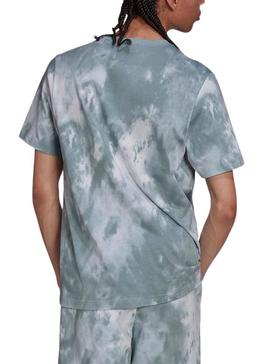 Camiseta Adidas Essential Tie Dye Verde Hombre