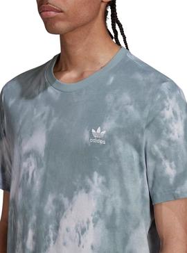 Camiseta Adidas Essential Tie Dye Verde Hombre