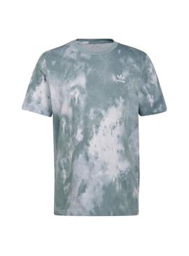 Camiseta Adidas Essential Tie Dye Verde Hombre