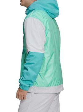 Cortavientos Adidas Adventure Blocked Verde Hombre 