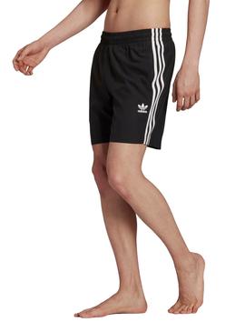 Bañador Adidas 3 Bandas Negro para Hombre