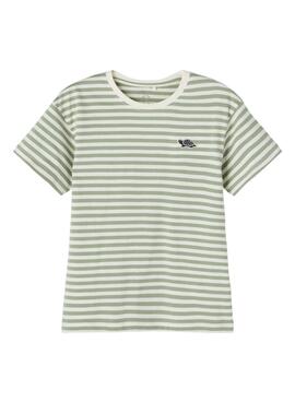 Camiseta Name It Fai Rayas Tortuga Verde para Niño