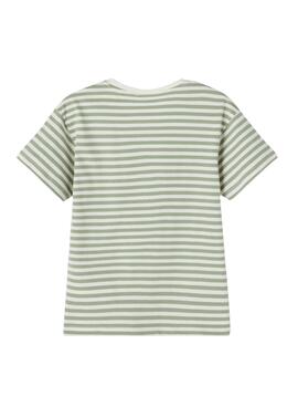 Camiseta Name It Fai Rayas Tortuga Verde para Niño