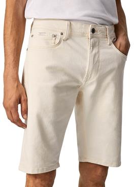 Bermuda Vaquera Pepe Jeans Stanley Beige Hombre