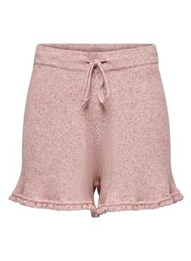 Short Only Lina Ruffle Rosa para Mujer