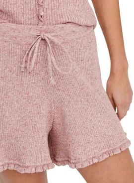 Short Only Lina Ruffle Rosa para Mujer