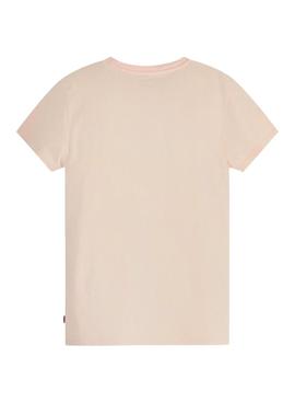 Camiseta Levis The Perfect Logo Beige para Mujer