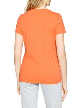 Camiseta Levis The Perfect Logo Naranja para Mujer
