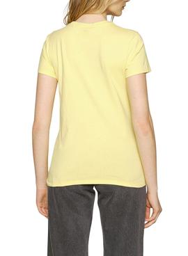 Camiseta Levis The Perfect Logo Amarilla Mujer