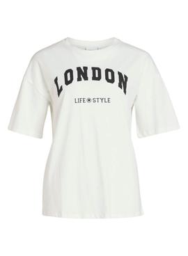 Camiseta Vila Julietta City London Blanca Mujer