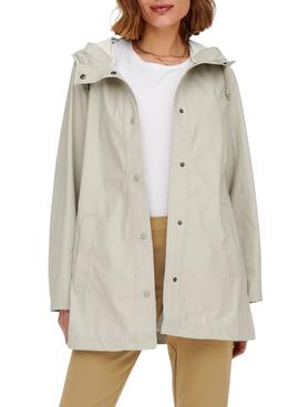 Chubasquero Only Ellen Impermeable Gris para Mujer