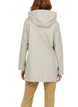 Chubasquero Only Ellen Impermeable Gris para Mujer