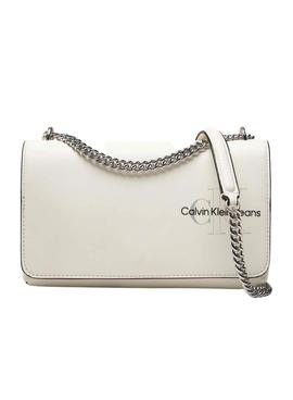 Bolso Calvin Klein Sculpted Flap Beige para Mujer