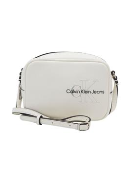 Bolso Calvin Klein Sculpted Camera Blanco Mujer