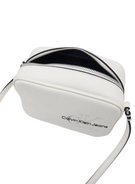 Bolso Calvin Klein Sculpted Camera Blanco Mujer