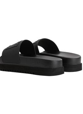 Chanclas Tommy Jeans Plataforma Negras para Mujer