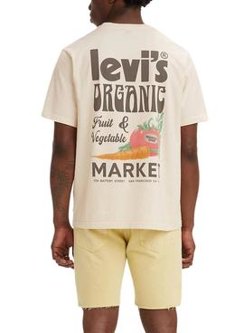 Camiseta Levis Relaxed Bi Fresh Beige para Hombre