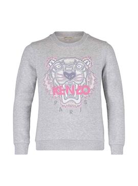 Sudadera Kenzo Tiger Gris Niña