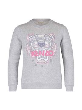 Sudadera Kenzo Tiger Gris Niña