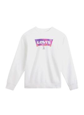 Sudadera Levis Relaxed Graphic Crew Blanca Hombre
