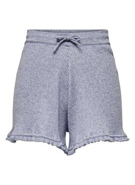 Short Only Lina Ruffle Azul para Mujer