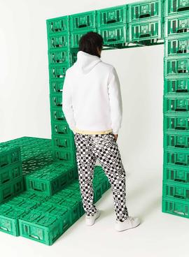 Sudadera Lacoste x Minecraft Capucha Unisex Blanco