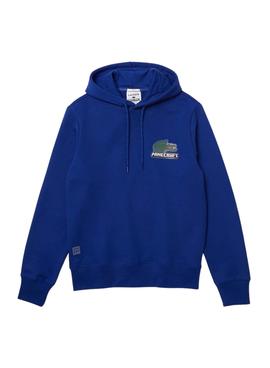 Sudadera Lacoste x Minecraft Capucha Azul Unisex