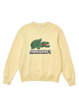 Sudadera Lacoste x Minecraft Unisex Amarillo