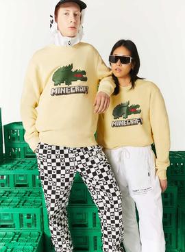 Sudadera Lacoste x Minecraft Unisex Amarillo