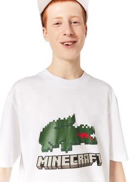 Camiseta Lacoste x Minecraft Blanco Unisex