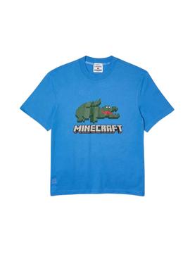 Camiseta Lacoste x Minecraft Azul Unisex