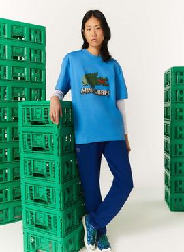 Camiseta Lacoste x Minecraft Azul Unisex