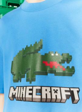 Camiseta Lacoste x Minecraft Azul Unisex