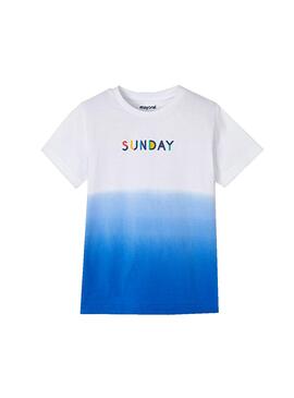 Camiseta Mayoral Sunday Dip Dye Azul para Niño