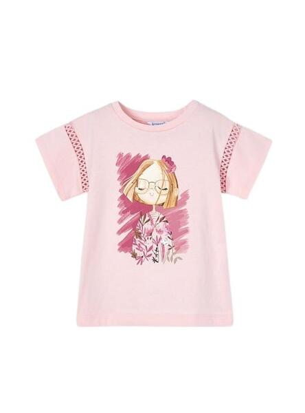 Camiseta Mayoral Muñeca Rosa para Niña