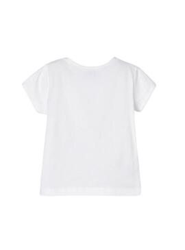 Camiseta Mayoral Frutas Blanca para Niña