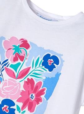 Camiseta y Diadema Mayoral Flores para Niña