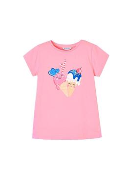 Camiseta Mayoral Helados Rosa para Niña