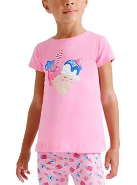 Camiseta Mayoral Helados Rosa para Niña