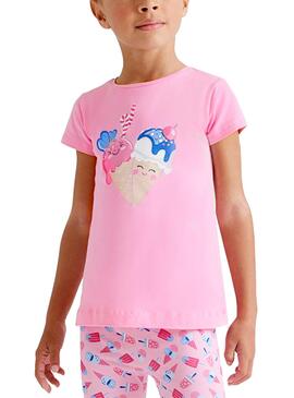 Camiseta Mayoral Helados Rosa para Niña